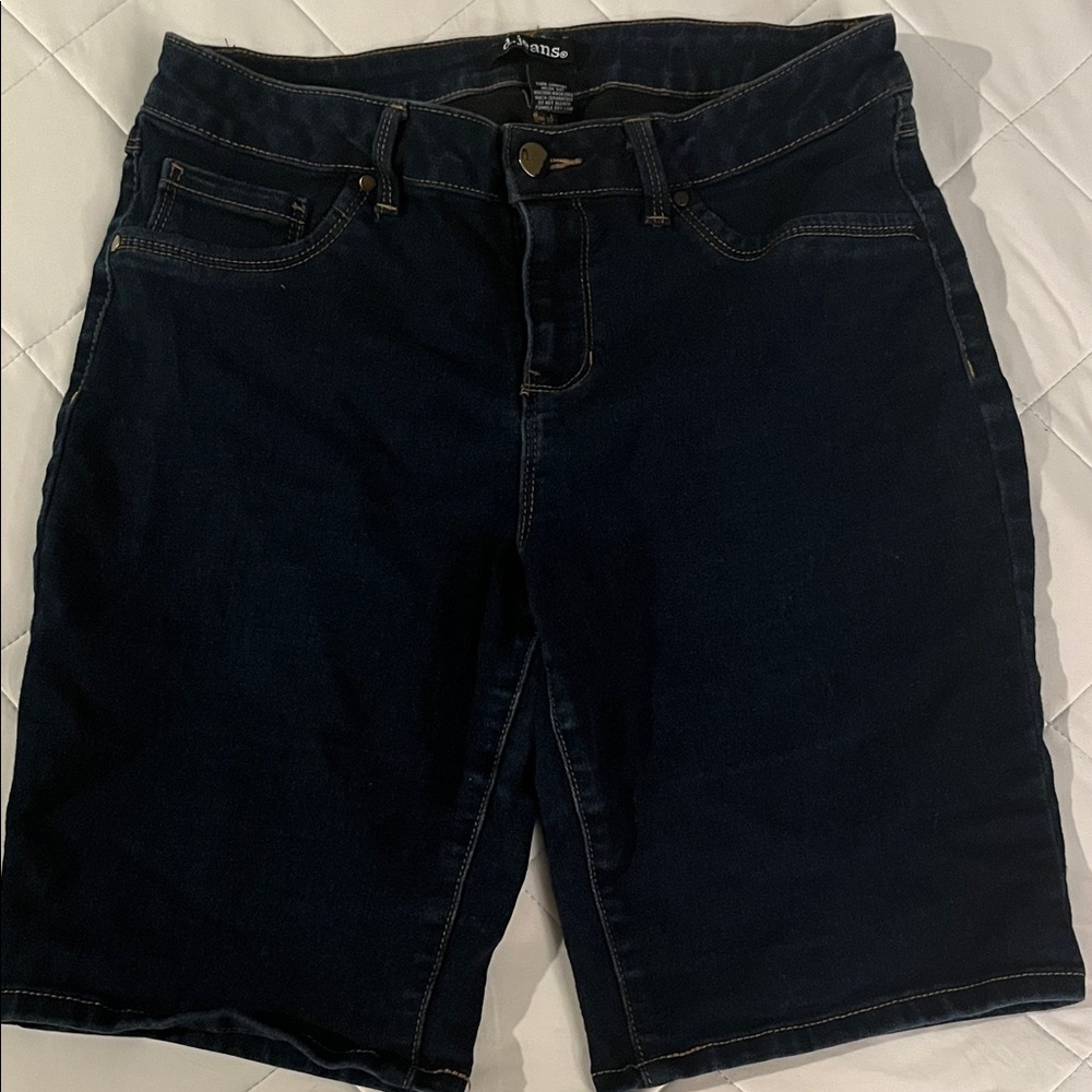 Hanes Women's Dark Blue Jean Shorts